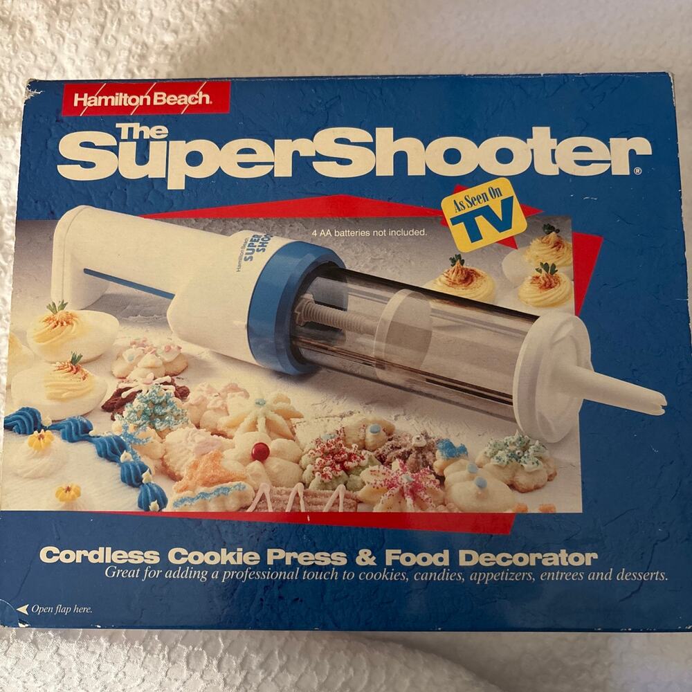 Vintage Hamilton Beach The Super Shooter Cordless Cookie Press Food Decorator
